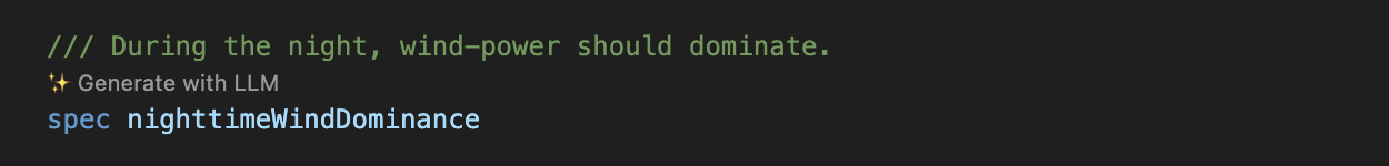 Code lens: spec stub